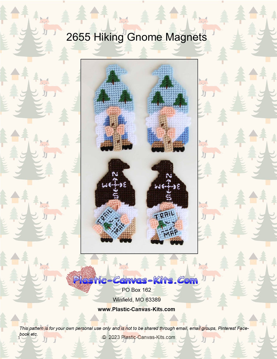 Mini Plastic Canvas Pattern Book PDF Holiday Magnet Pin Christmas