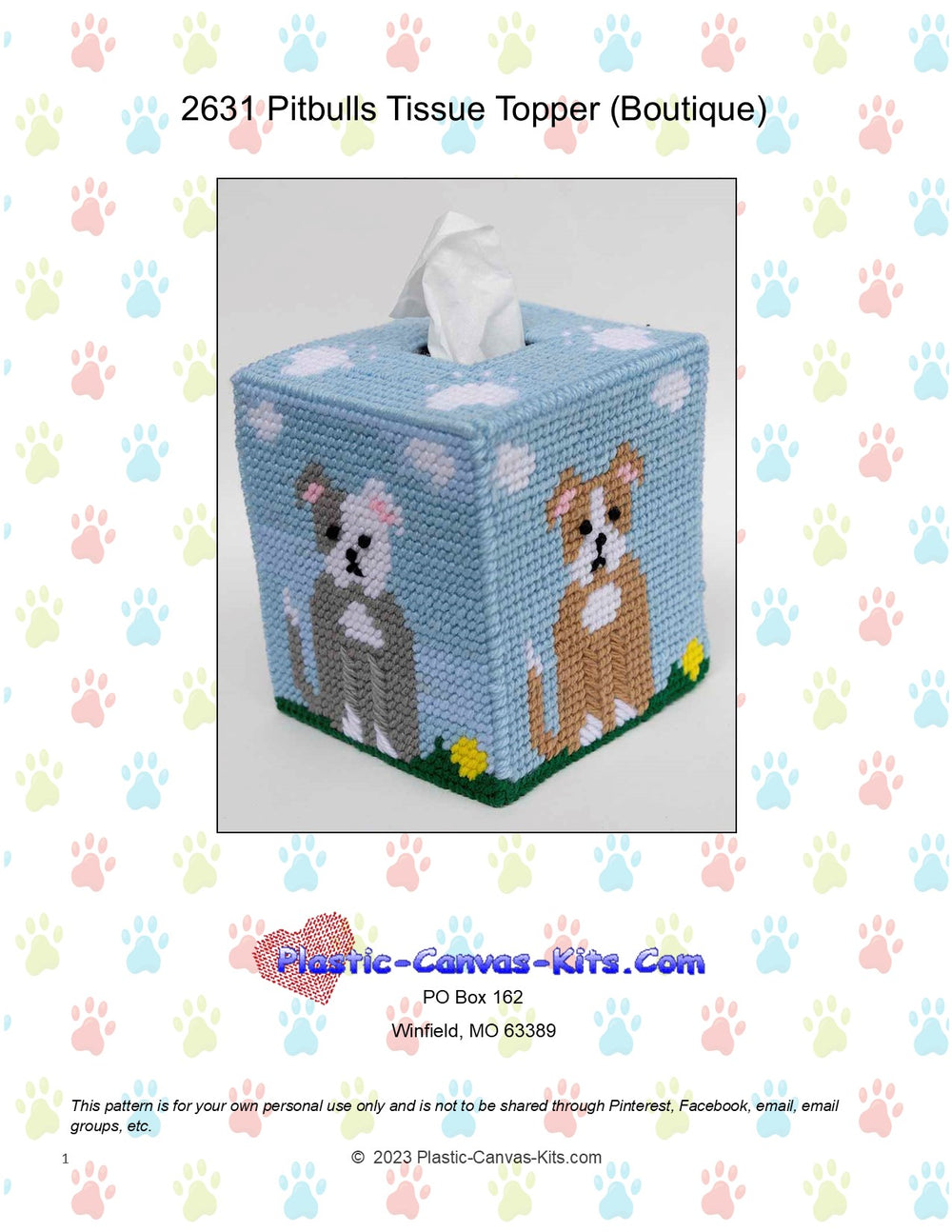 Pitbull Boutique Tissue Topper