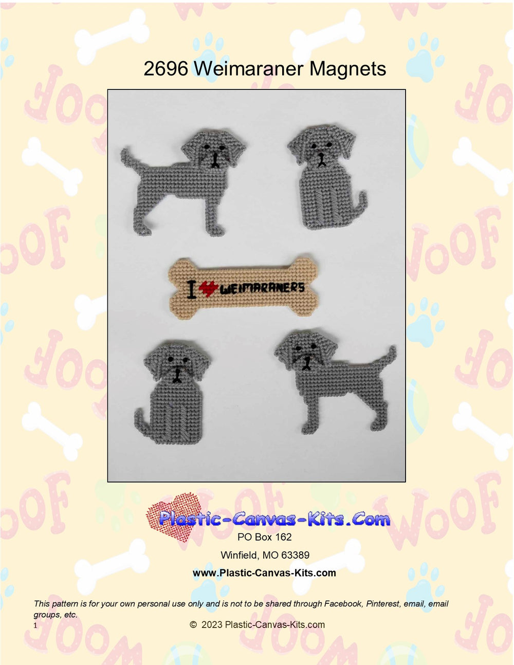 Weimaraner Magnet Set