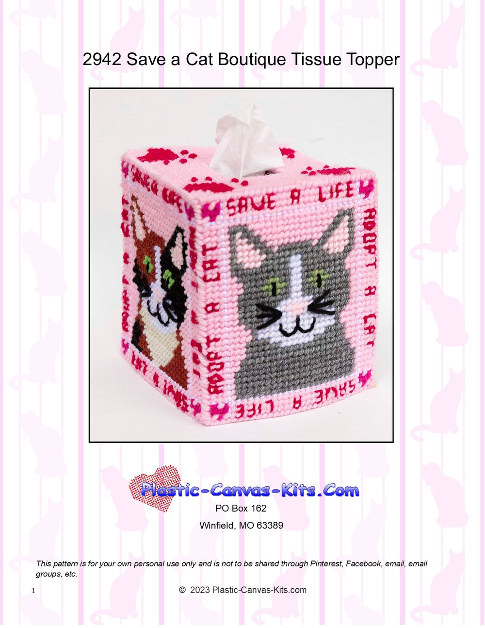 Save a Cat Boutique Tissue Topper