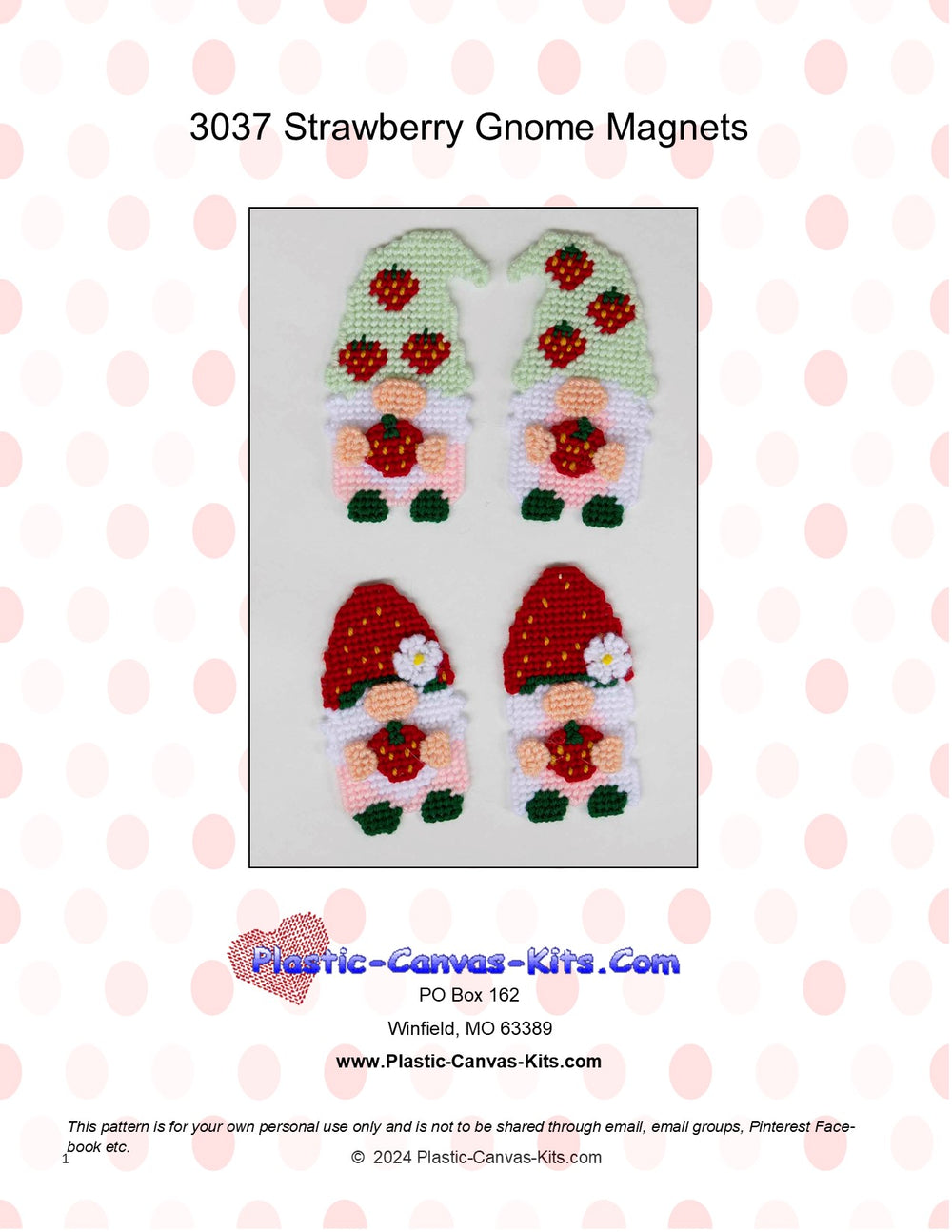 Strawberry Gnome Magnets