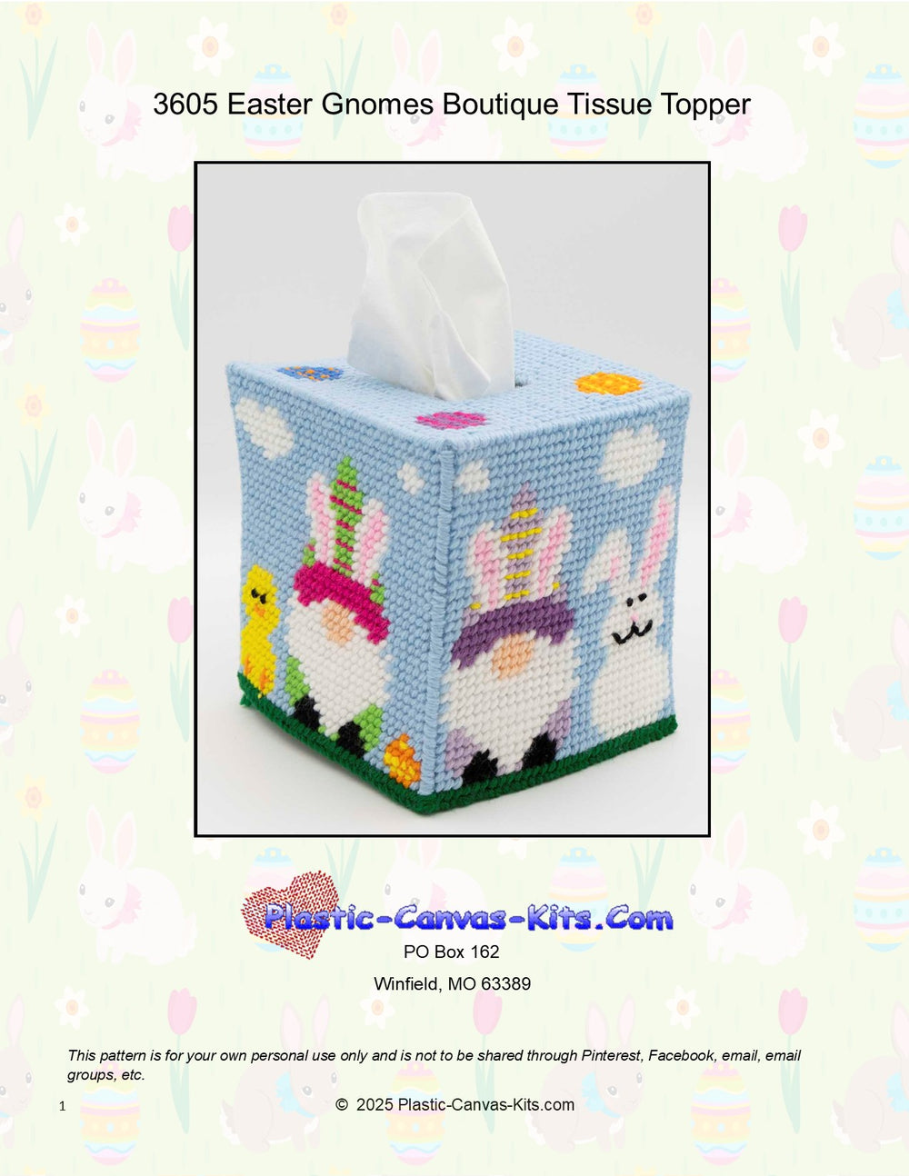 Easter Gnomes Boutique Tissue Topper