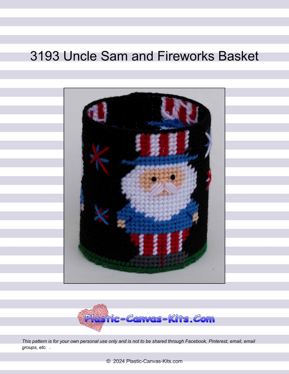 Uncle Sam and Fireworks Basket