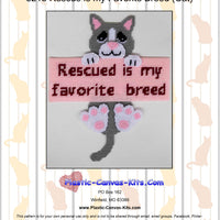 Rescue is My Favorite Breed Cat Wall Hanging