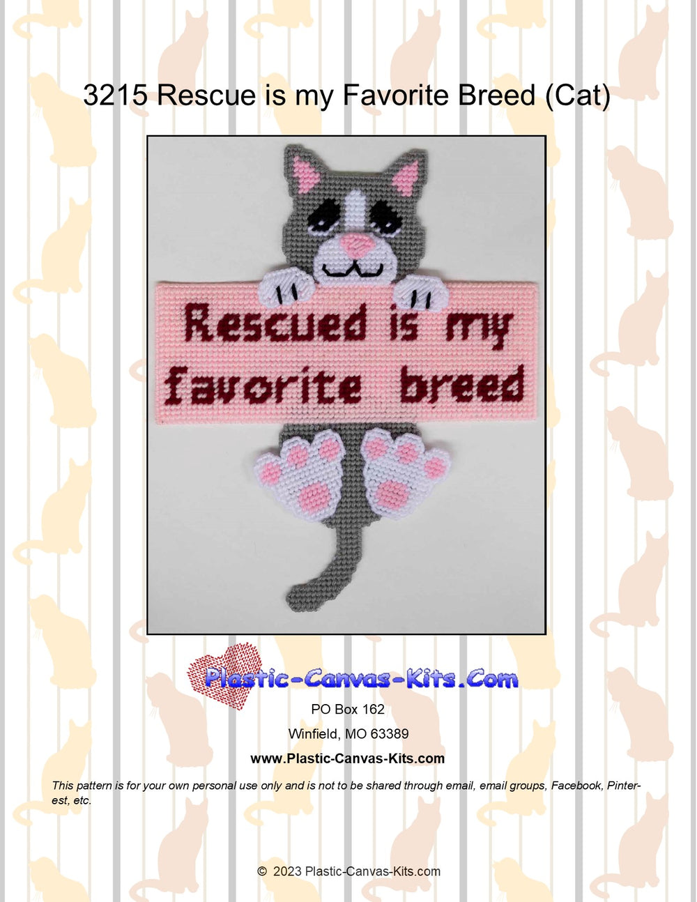 Rescue is My Favorite Breed Cat Wall Hanging