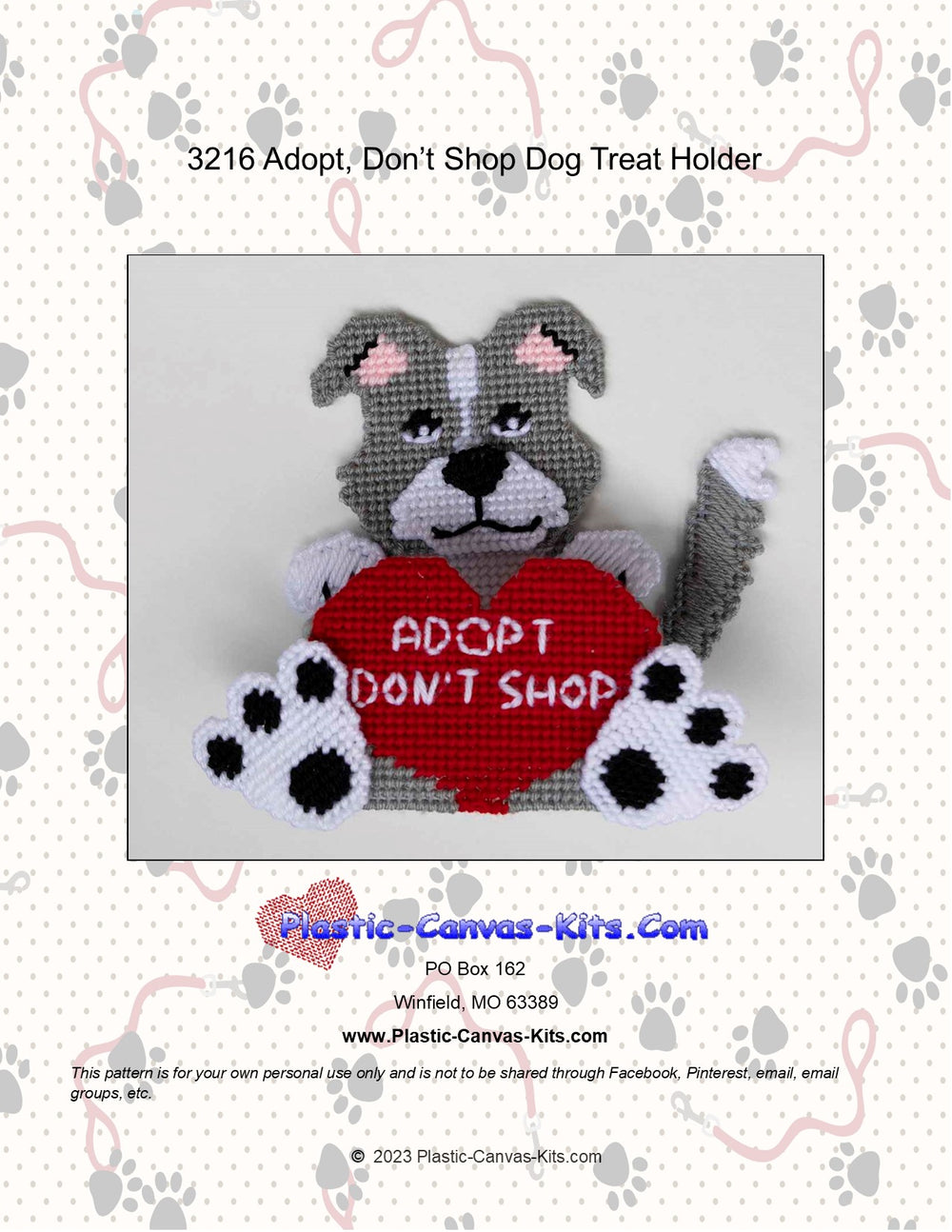 Adopt, Don't Shop Dog Treat Holder