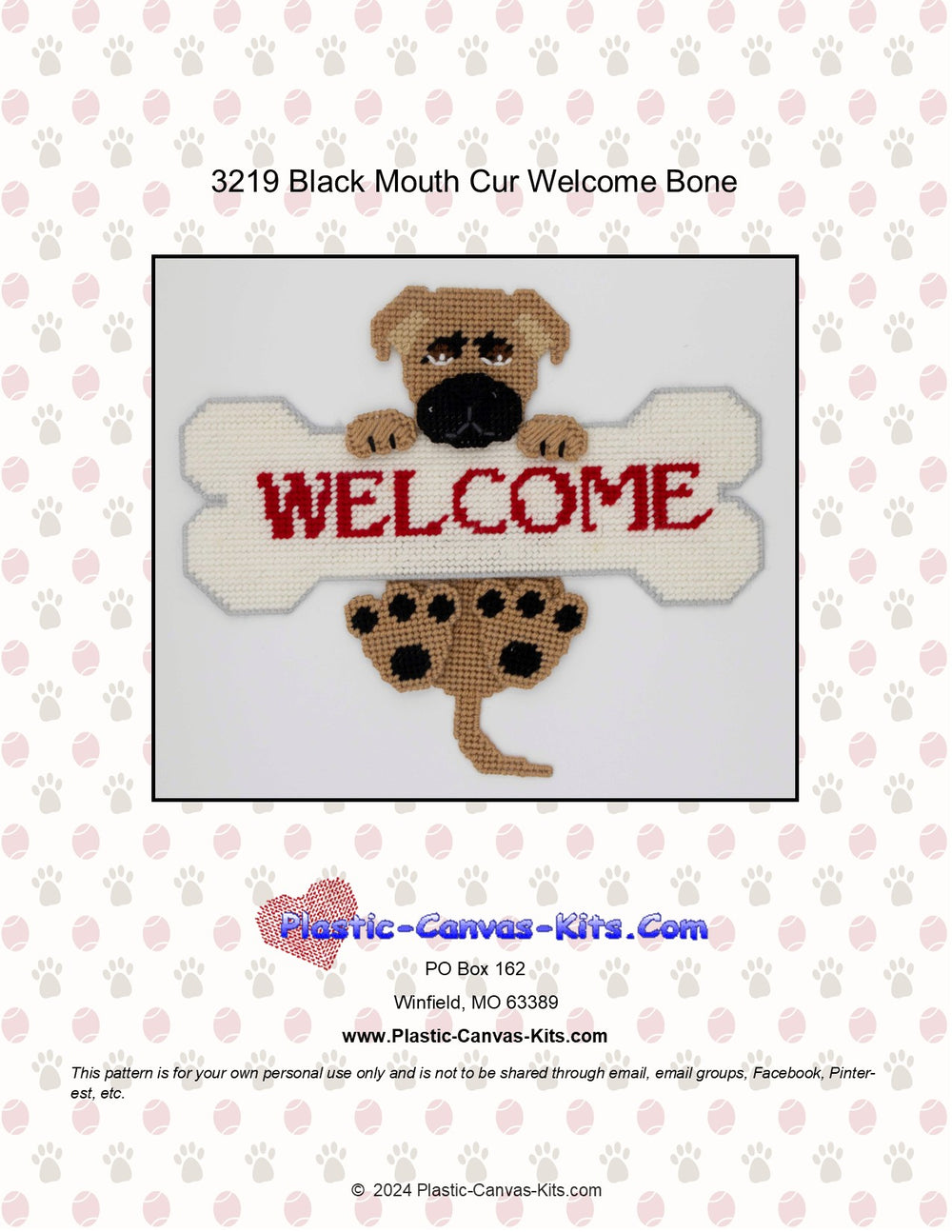 Black Mouth Cur Welcome Bone