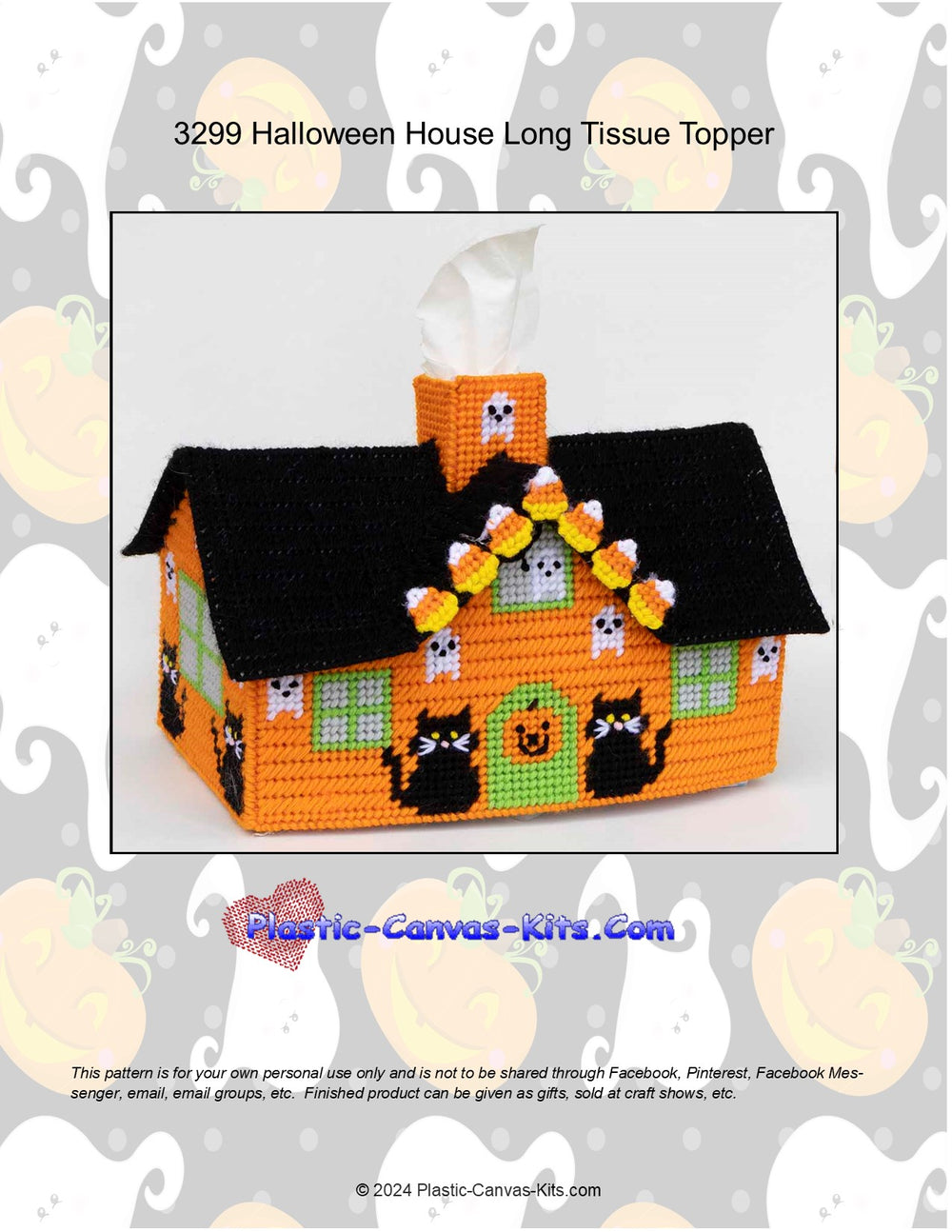 Halloween House Long Tissue Topper