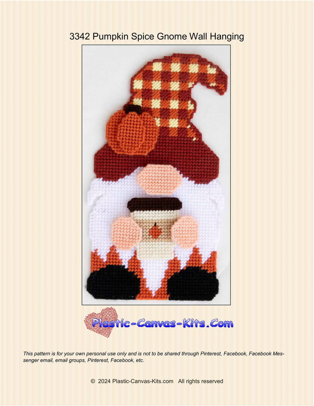 Pumpkin Spice Gnome Wall Hanging