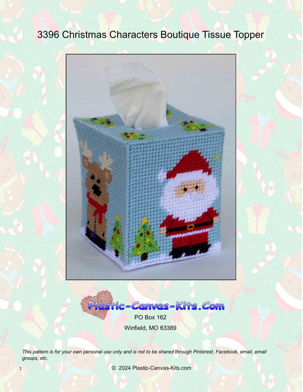 Christmas Characters Boutique Tissue Topper