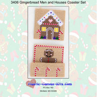 Gingerbread Men and Houses Coaster Set