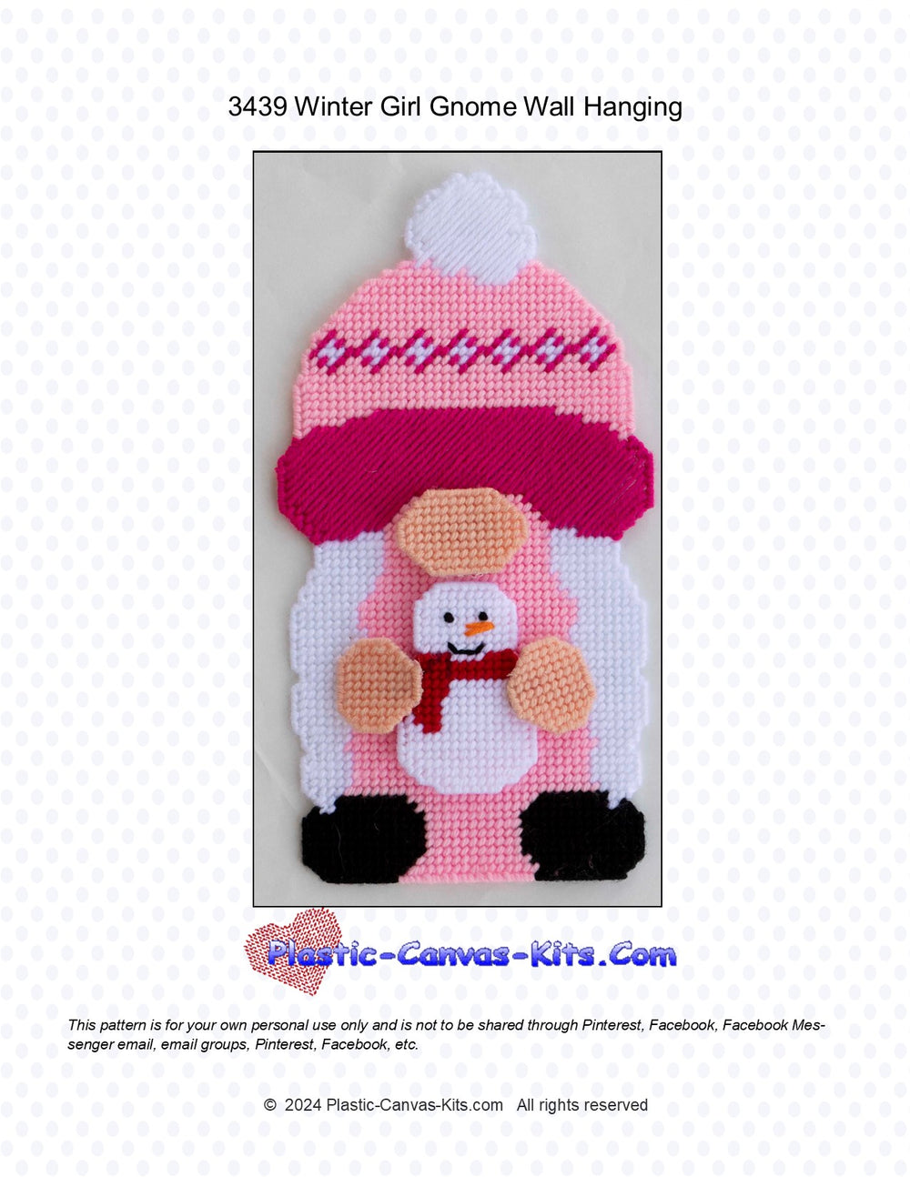 Winter Girl Gnome Wall Hanging