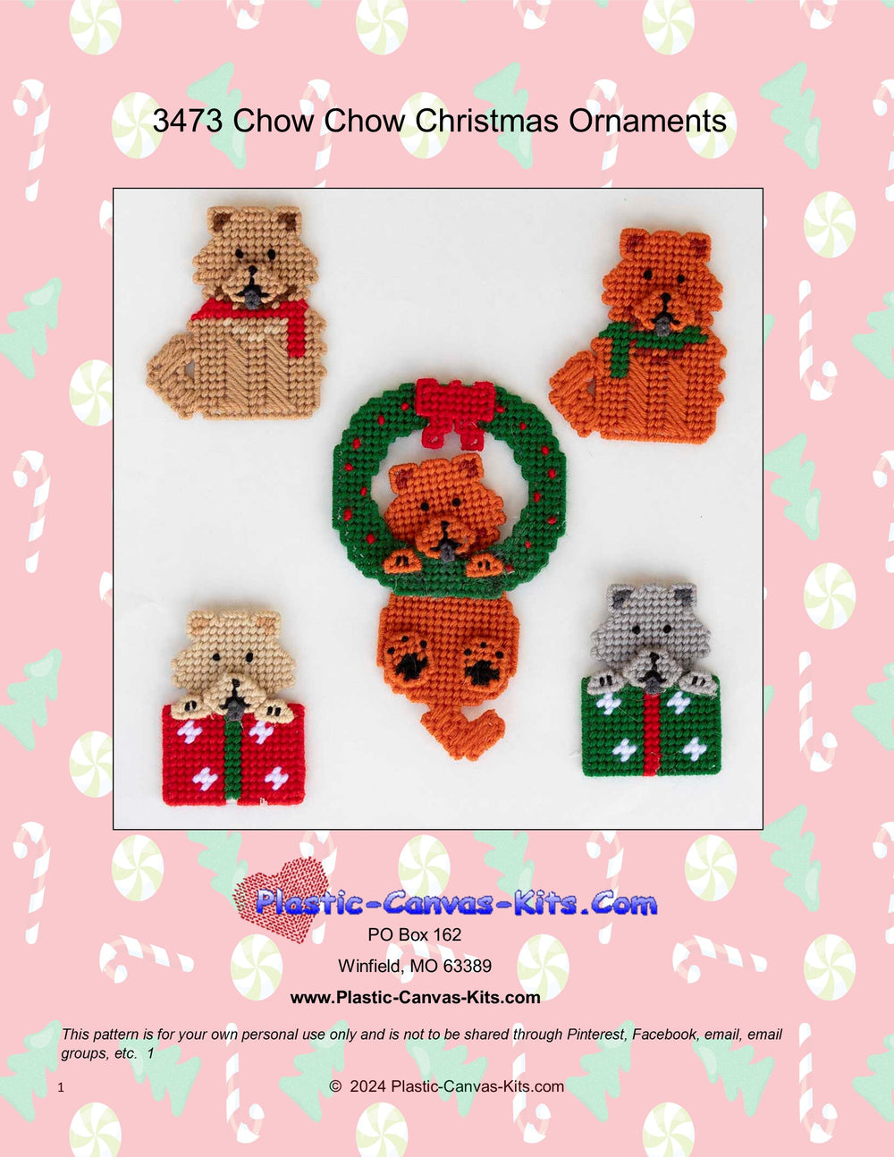 Chow Chow Christmas Ornaments