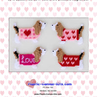 Basset Hounds in Valentine's Day Sweaters