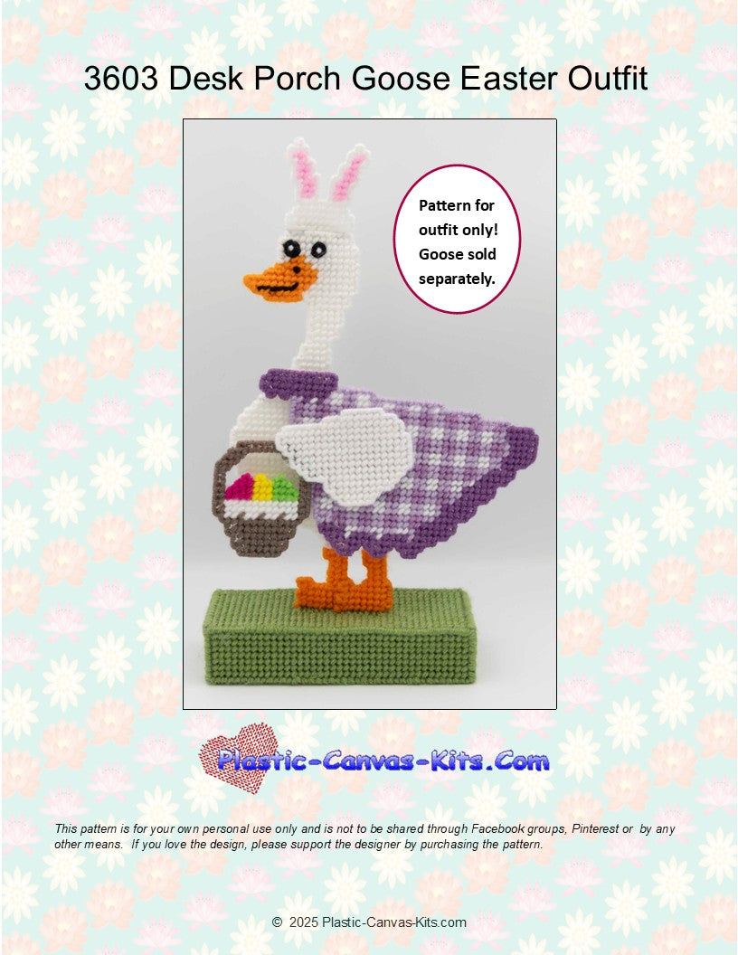 Easter Outfit for Desk Porch Goose