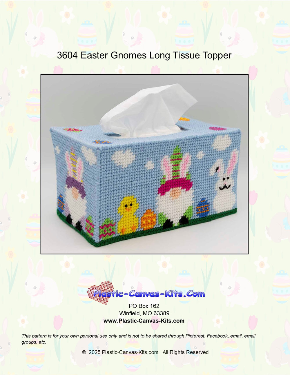 Easter Gnomes Long Tissue Topper