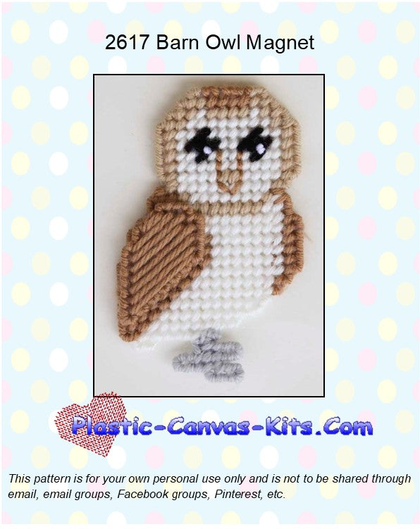 Thanksgiving Owl Magnets-plastic Canvas Pattern-pdf Download 