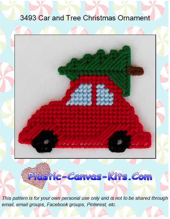 Car and Tree Christmas Ornament