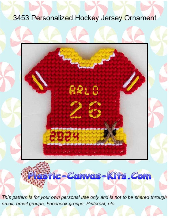 Personalized Hockey Jersey Ornament