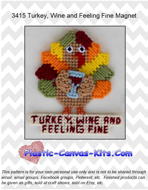 Turkey, Wine and Feeling Fine Magnet