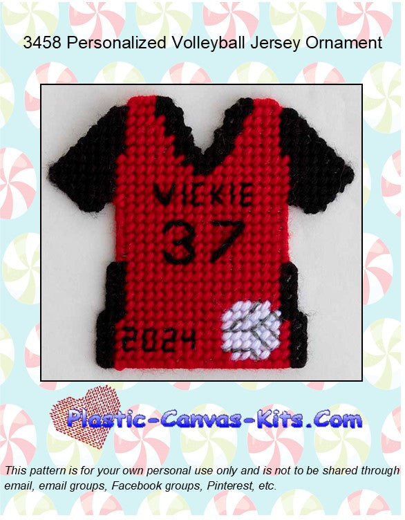 Personalized Volleyball Jersey Ornament