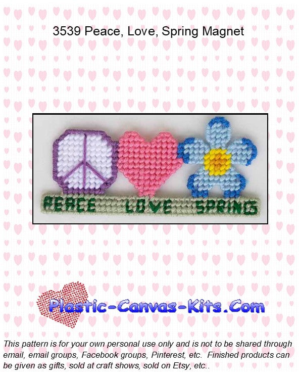 Peace, Love, Spring Magnet