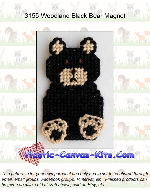 Woodland Black Bear Magnet