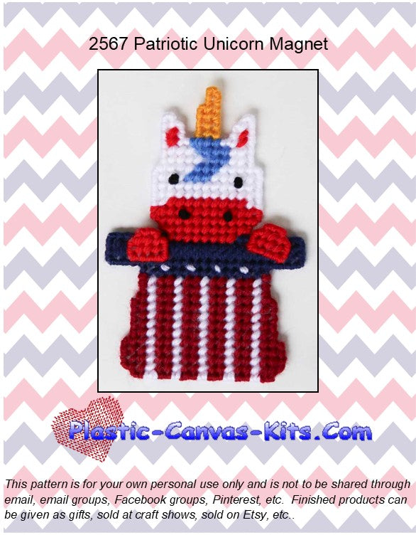 Patriotic Unicorn Magnet