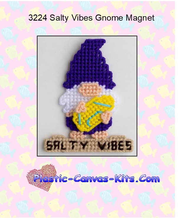 Salty Vibes Gnome Magnet