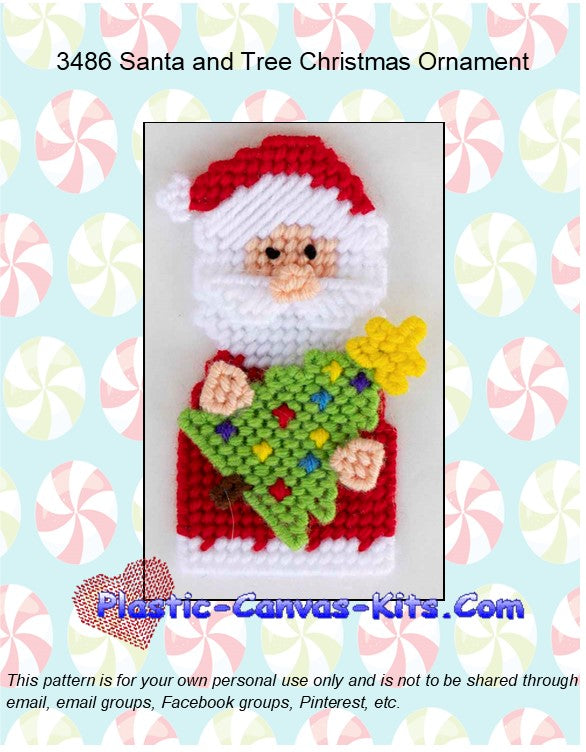 Santa and Tree Christmas Ornament