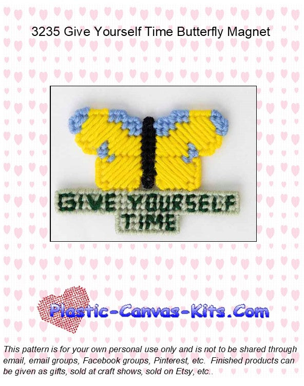 Give Yourself Time Butterfly Magnet