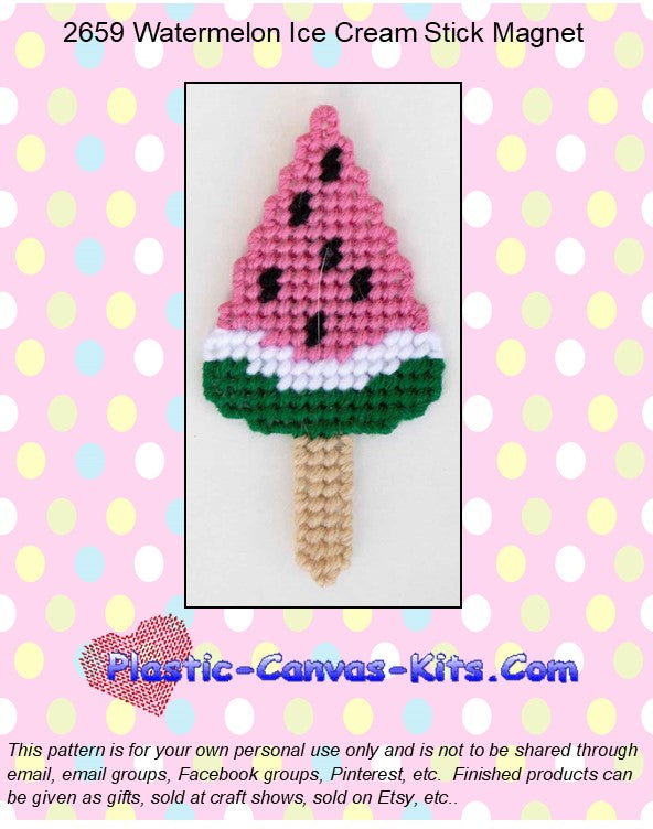 Watermelon Ice Cream Stick Magnet