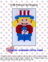 
              Patriotic Girl Magnet
            