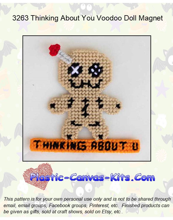 Thinking about You Voodoo Doll Magnet