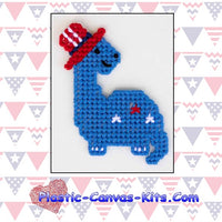 Patriotic Dinosaur Magnet