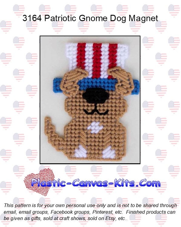 Patriotic Gnome Dog Magnet