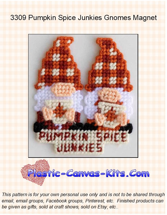 Pumpkin Spice Junkies Gnomes magnet