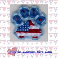 Patriotic Paw Magnet