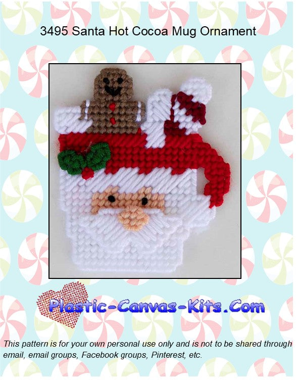 Santa Hot Cocoa Mug Ornament