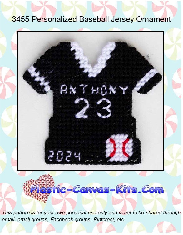 Personalized Baseball Jersey Ornament