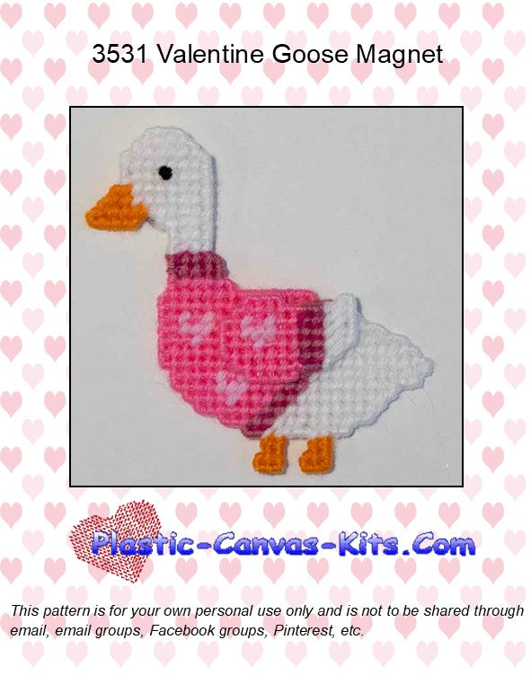 Valentine's Day Goose Magnet