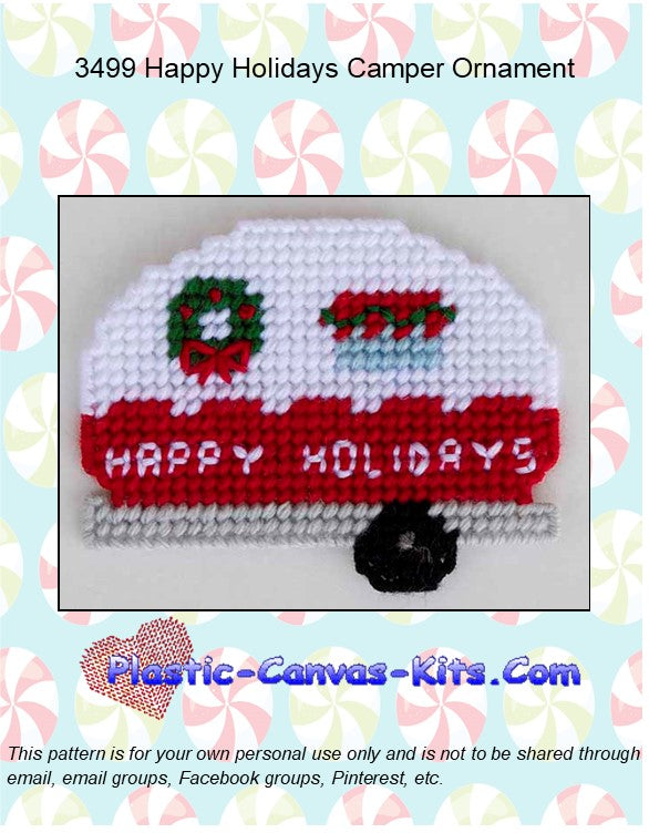 Happy Holidays Camper Ornament