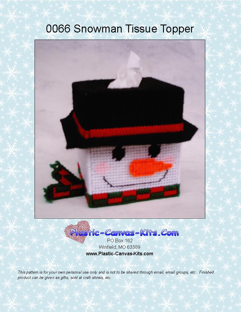 Plastic Canvas-Scarecrow Tissue Topper| Plastic-Canvas-Kits.com