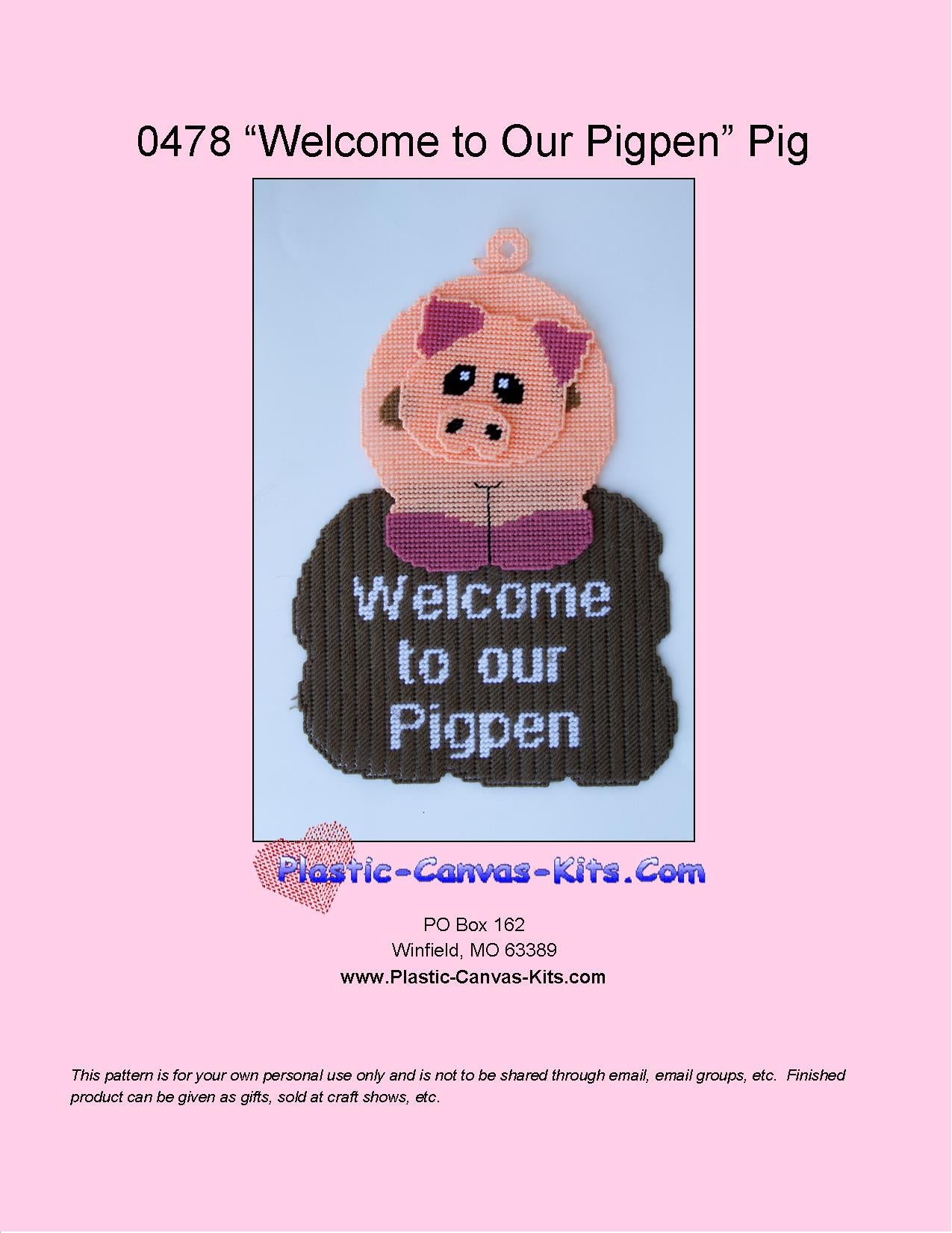 Guinea Pig Welcome Sign-plastic Canvas Pattern-pdf Download 