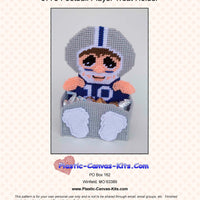 Plastic Canvas-Football Player Treat Holder