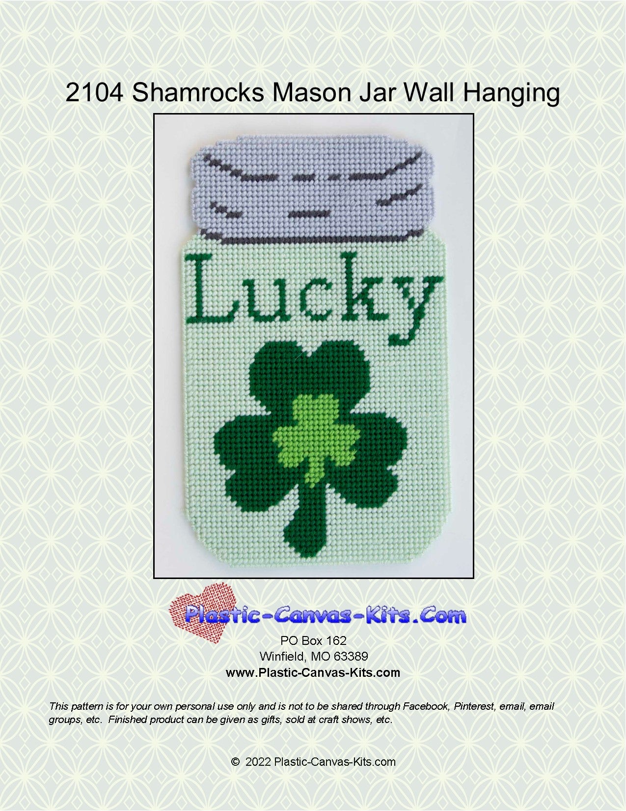 Plastic Canvas-St. Patrick's Day Magnets